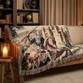 Maltese Knight Woven Blanket Castlecore Madeival Home Decor