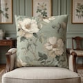 Designer Pillow Sage Green Rose Chateau | Grandmillennial Decor | Mothers Day Gift