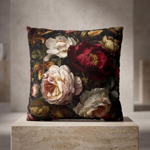 Barok kussen Ruby Roses-bankaccent vierkant kussen met inzetstuk