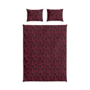 Dark Lace Rose Cotton Bed Set Burgundy Linen Romantic Bedding Gothic Bedroom Decor immagine 9