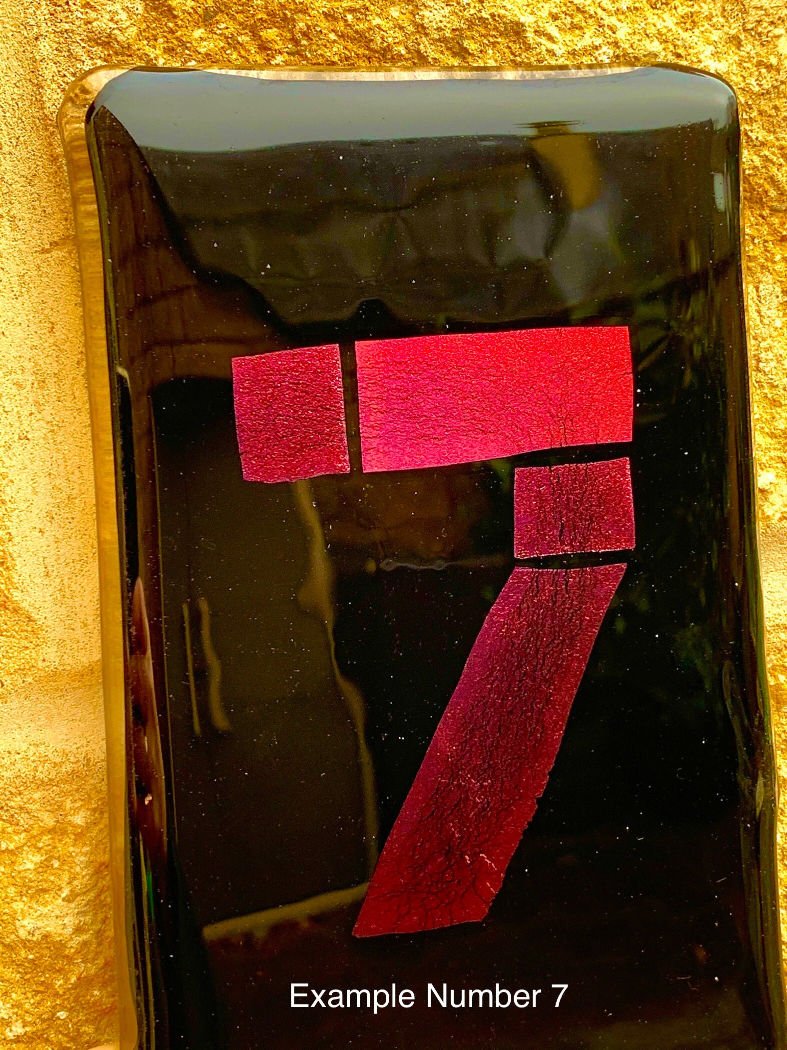 Fused Glass House Numbers Personalised 12.5x20cm Etsy