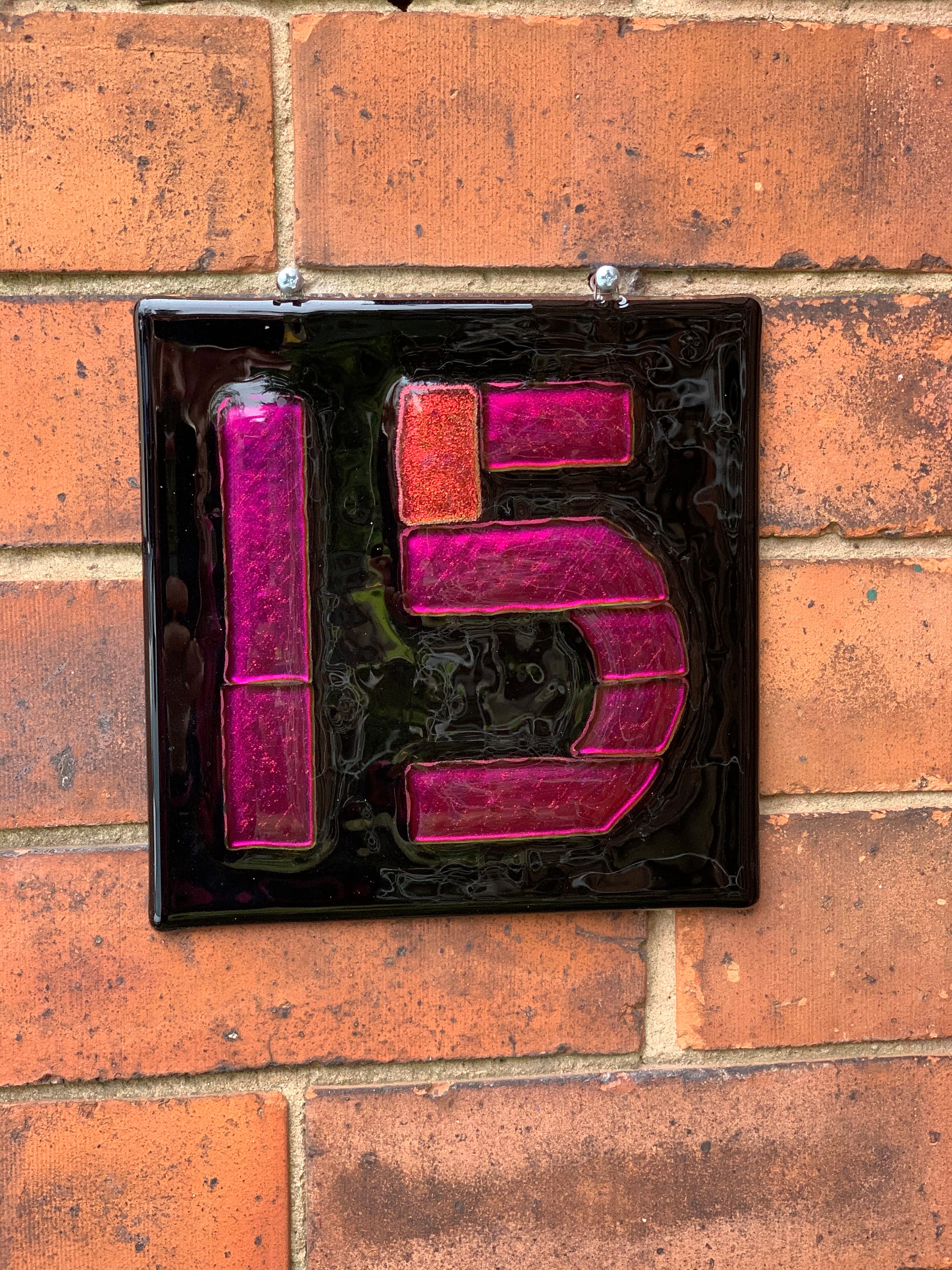 Fused Glass House Numbers Customised12.5x20cm Etsy UK