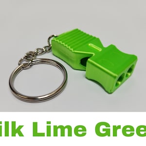 Emergency Whistle – 120+ dB Extremely Loud Safety Signal Keychain Silk Lime Green