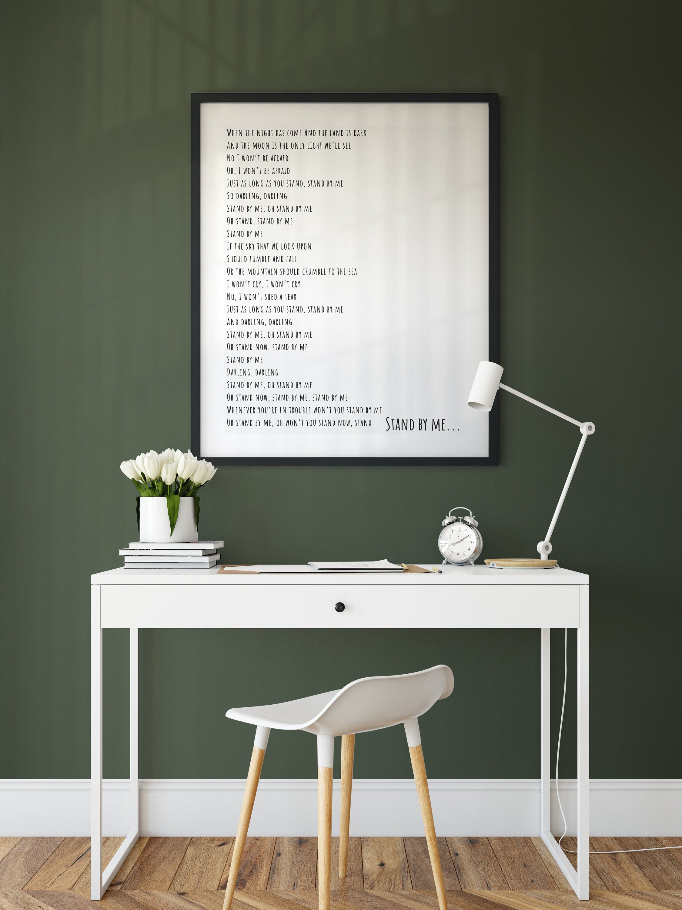 Stand by Me Song Lyrics 11 X 14 Printable Art Etsy Ireland