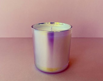 Iridescent Soy Candle | Pink Pepper & Rose Scented Candle | Floral | Vegan Friendly | Gift | 220g of Scented Bliss