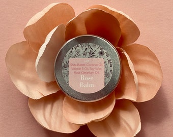 Rose Balm | Body Butter | Lip Balm | All Natural Balm | 30g | Rose Scented| Vegan Friendly & Cruelty Free
