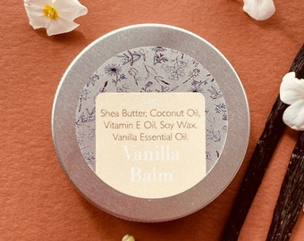 Vanilla Balm | Body Butter | Lip Balm | Natural Balm | 30g | Vanilla Scented | Vegan Friendly & Cruelty Free