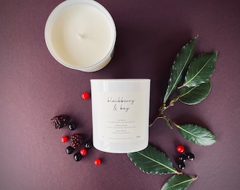 Blackberry & Bay Soy Candle | Luxury Scented Candle | Vegan Friendly | Gift| 220g of Scented Bliss | Handmade