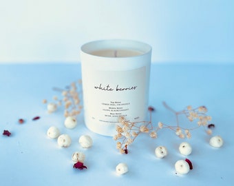 Handmade | White Berries | Soy Wax Candle | Luxury Scented Candle | Gift | Vegan Friendly | 220g of Scented Bliss