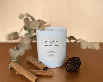 Handmade | Pumpkin Spiced Latte Soy Candle | Luxury | Vegan Friendly and Cruelty Free | 220g of Scented Bliss | Gift