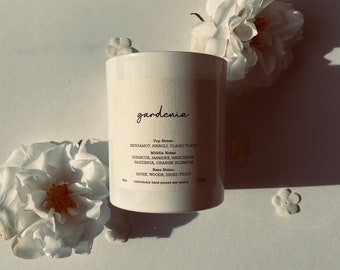 Gardenia Soy Wax Candle | Luxury Scented Candle | Handmade | Vegan Friendly | Gift | 220g of Scented Bliss