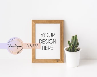 Download Cactus Frame Mockup Etsy