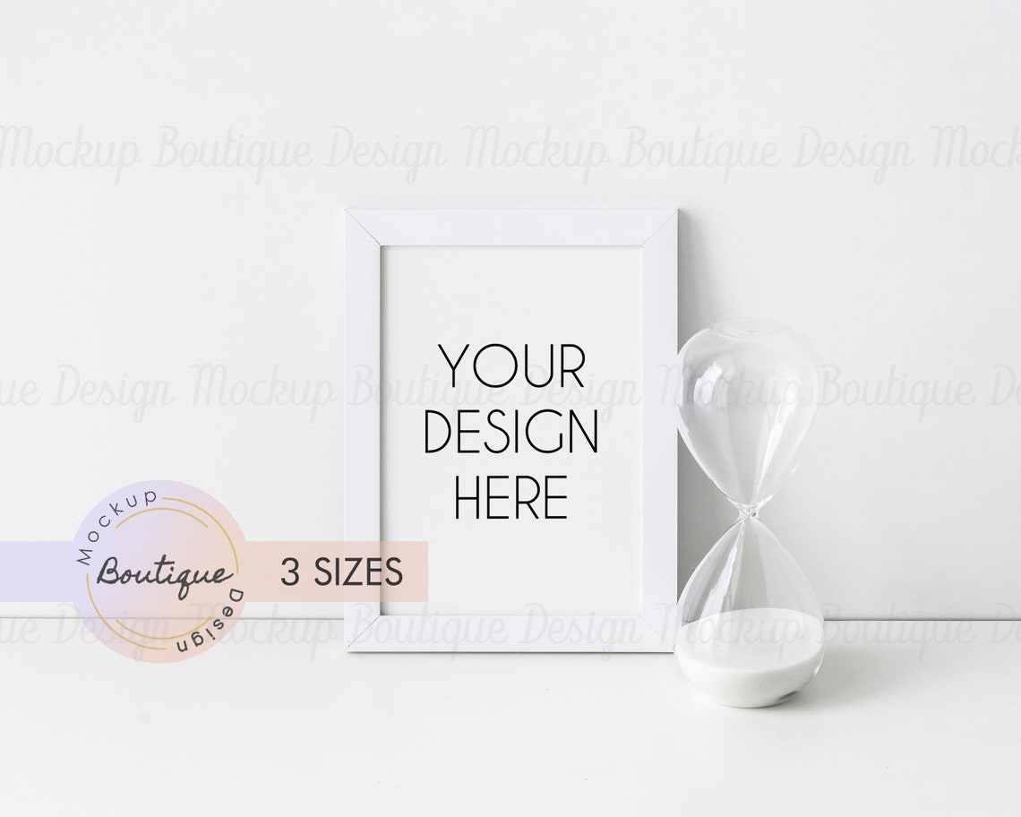 A5 Size Frame Mockup White Frame Mock up Vertical Frame Mockup Blank