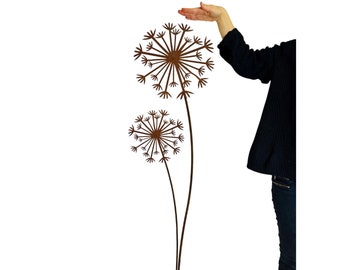 Rost Pusteblume Gartenstecker XXL Höhe ca. 120 cm