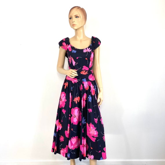 Vintage Laura Ashley Garden Tea Dress 8