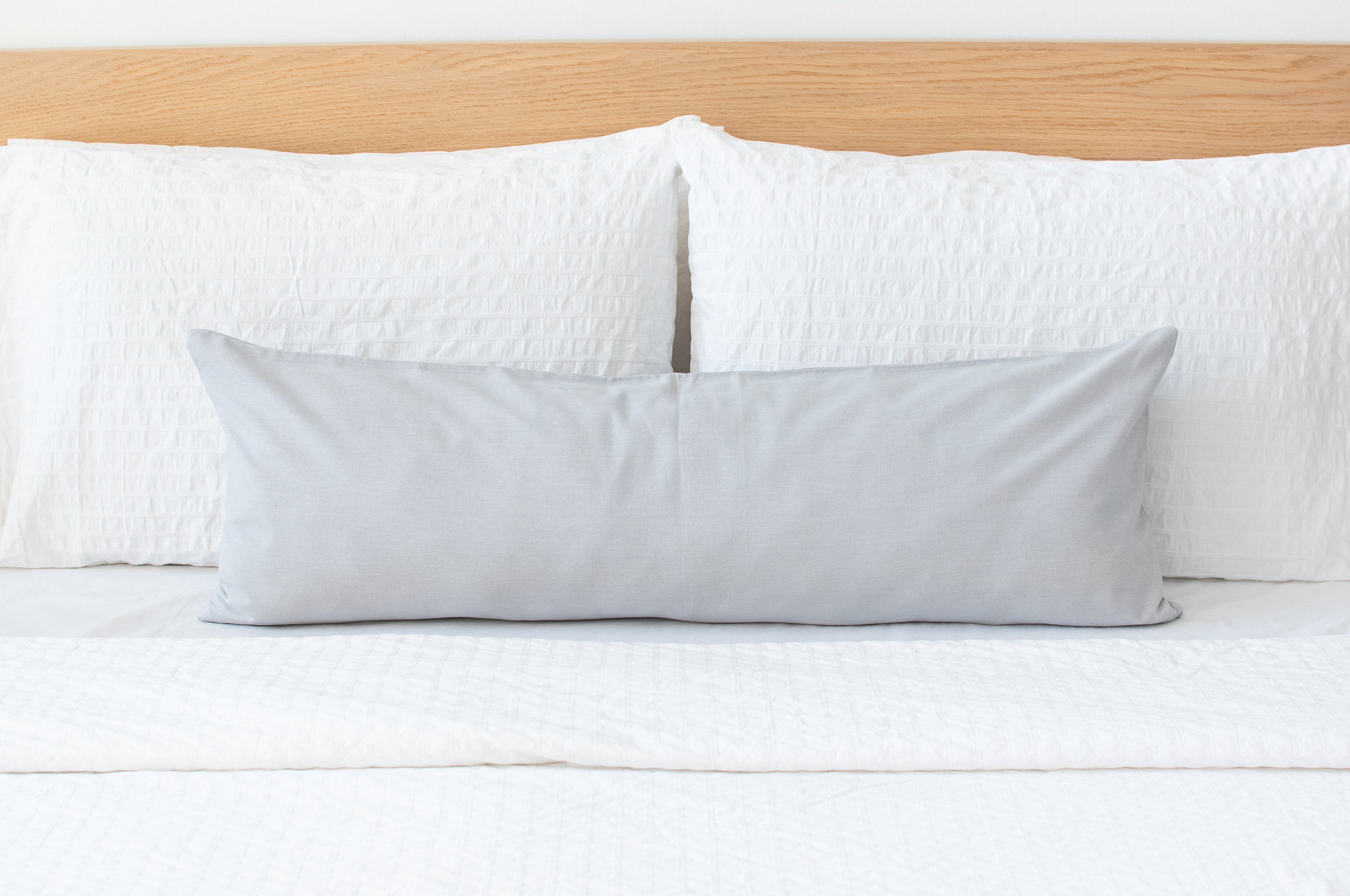 Light Grey Body Pillow Cover 100 Premium Cotton Decorative & Etsy