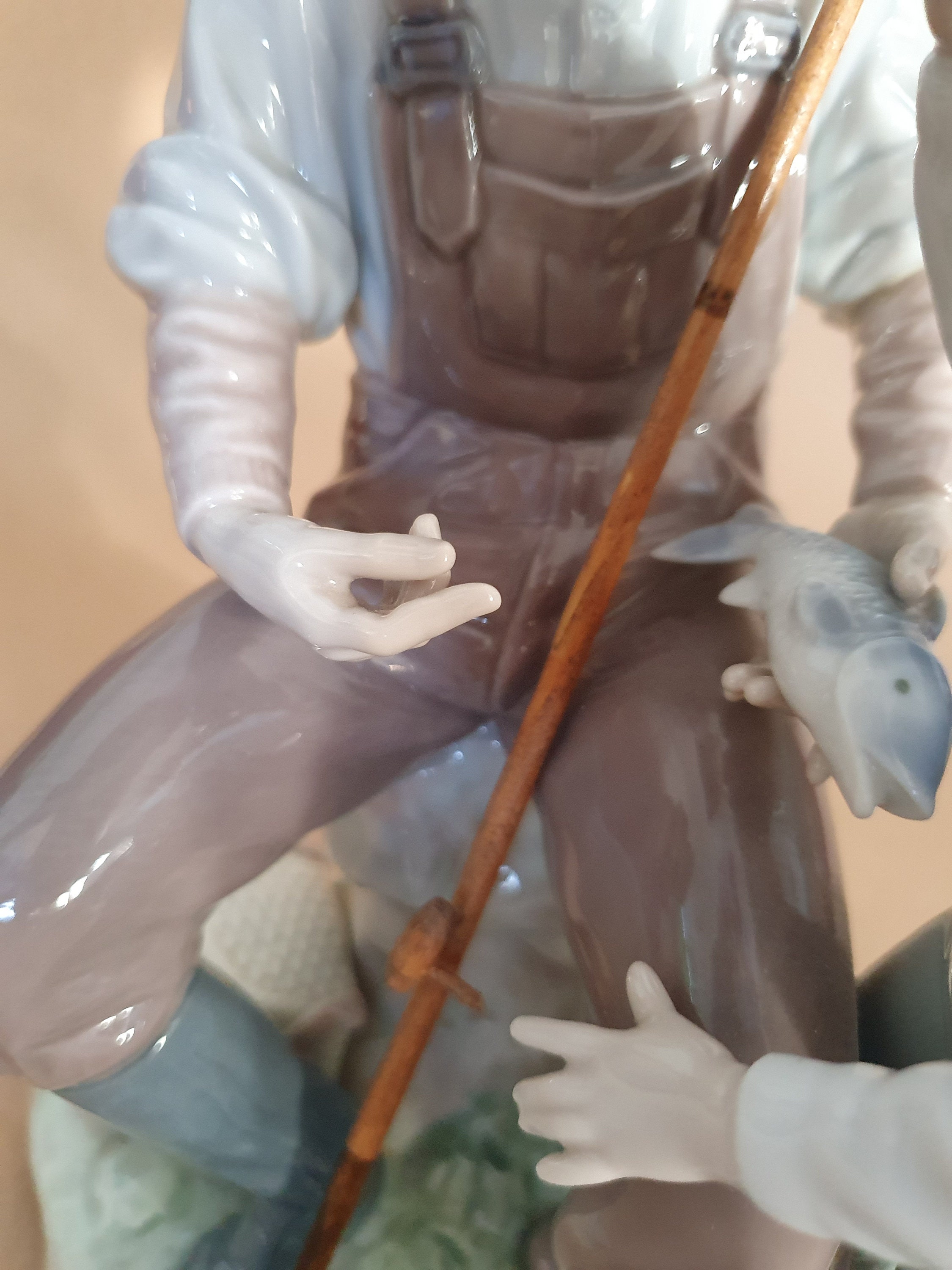 素晴らしいリヤドロ #6468「釣りのレッスン」少年と男