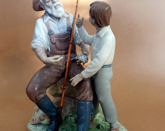 リヤドロ LLIADRO 釣りのレッスン A Fishing Lesson Lladro - 01006468 - Animals Lladro Families