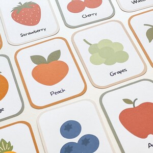 Fruits Learning Flash Cards Busy Book Montessori Printable Homeschool Montessori Toddler Flash Cards Instant Download