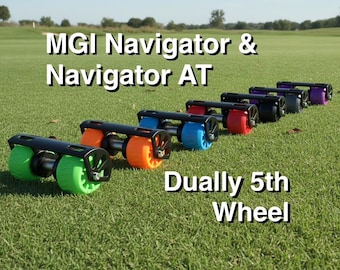 MGI Zip Navigator und Navigator AT Dually Radhalterung mit übergroßen Stabilisierungsrädern (Upgrade Version 2)