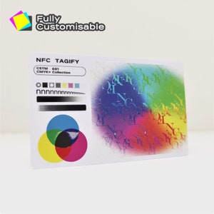 Gepersonaliseerde PVC NFC digitaal visitekaartje | Tik op vCard met QR-code en links naar sociale media | Slimme witte kaart | Mat/glanzende afwerking