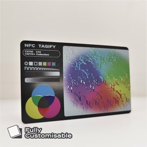 Tarjeta de visita digital NFC de metal personalizada / Tap vCard con código QR y enlaces de redes sociales / Tarjeta negra inteligente / Acabado mate/brillante