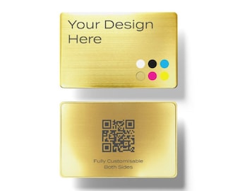 Tarjeta de presentación digital con metal cepillado: tarjeta inteligente NFC de primera calidad [impresa en ambos lados]
