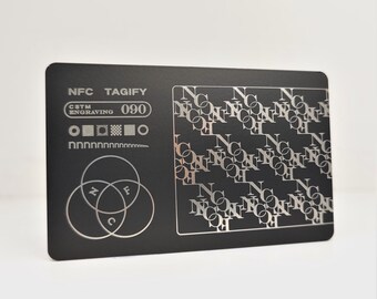 Pressed Metal Digital Cards - Engraved & Printed