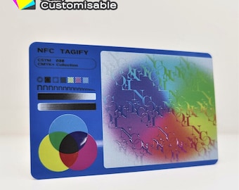 Personalized PVC NFC Digital Business Card | Tap Vcard with QR code and Social Media Links | Smart Blue Card | Printed Matte/Gloss Finish