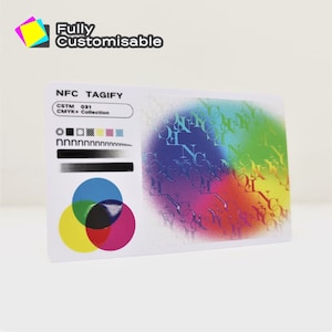 Gepersonaliseerd PVC NFC digitaal visitekaartje | Tik op vCard met QR-code en sociale media-links | Slimme witte kaart | Matte/glanzende afwerking