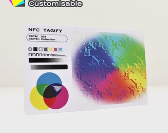 Personalized PVC NFC Digital Business Card | Tap vCard with QR code and Social Media Links | Smart White Card | Matte/Gloss Finish