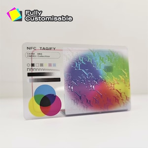 Gepersonaliseerde PVC NFC digitaal visitekaartje | Tik op vCard met QR-code en links naar sociale media | Smart Clear Tap-kaart | Mat/glanzende afwerking