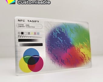 Personalized Metal NFC Digital Business Card | Tap vCard with QR code and Social Media Links | Smart Silver Card | Matte/Gloss Finish