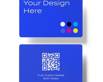 Personalisierte PVC Digitale Visitenkarte | Tippen Sie auf vCard mit QR-Code und SocialMedia Links | Smart Card mit Spotglanz