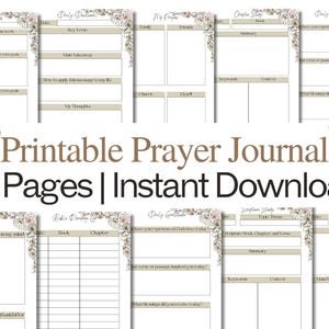 Printable Prayer Journal for Women: Christian Devotional & Bible Study ...