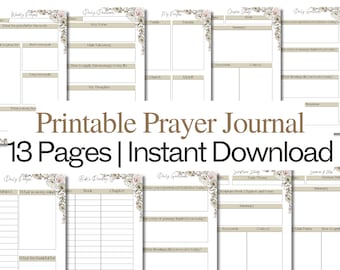 Diario di preghiera stampabile per le donne: devozionale cristiano e studio della Bibbia (download digitale)