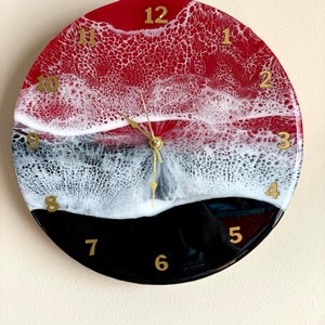 Clock, Resin Clock, Epoxy clock, Wall Clock, Gifts, Wooden Wall Clock, Fathers day, mothers day