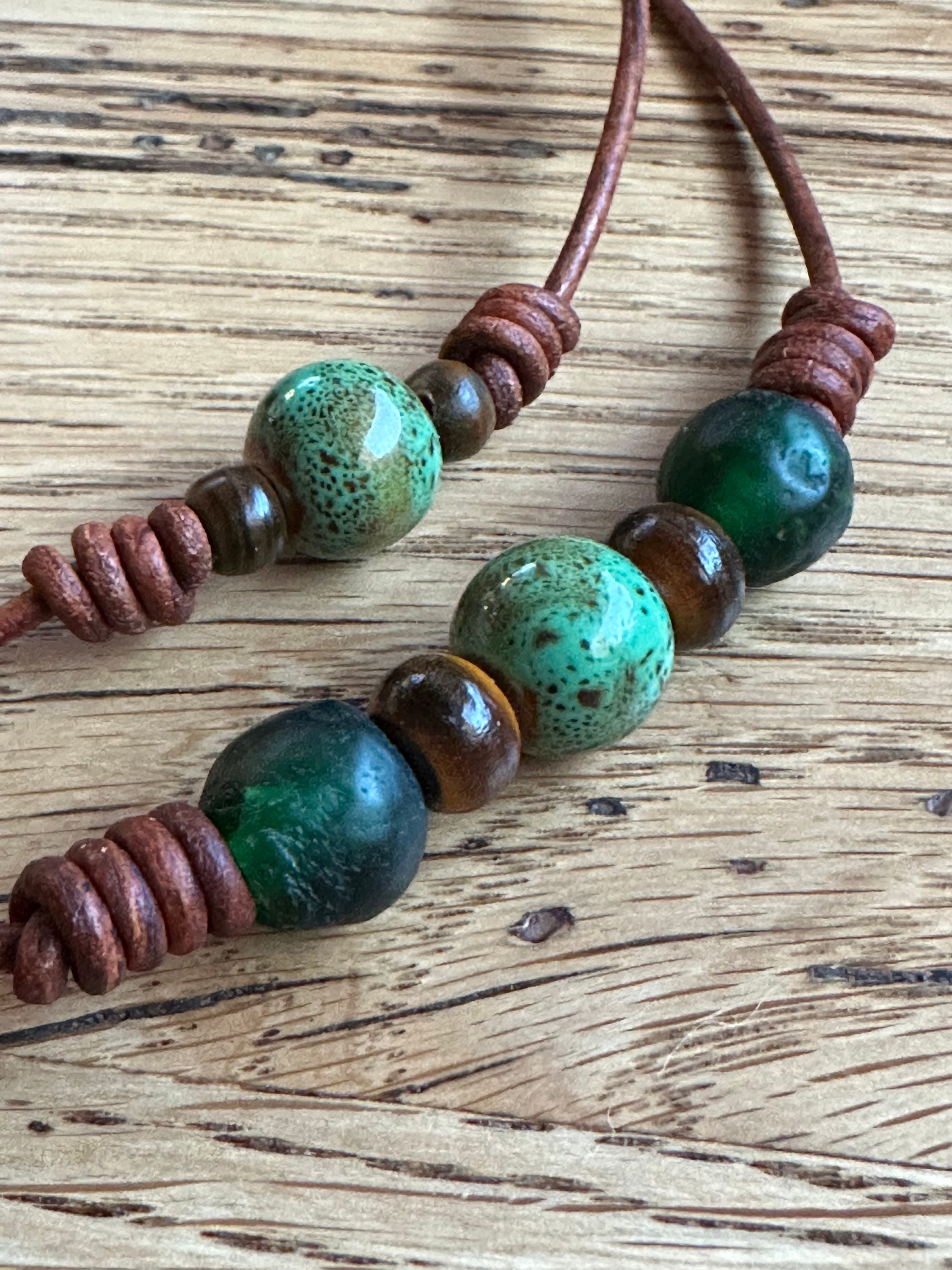 Bestie Leather Choker Green main image 1