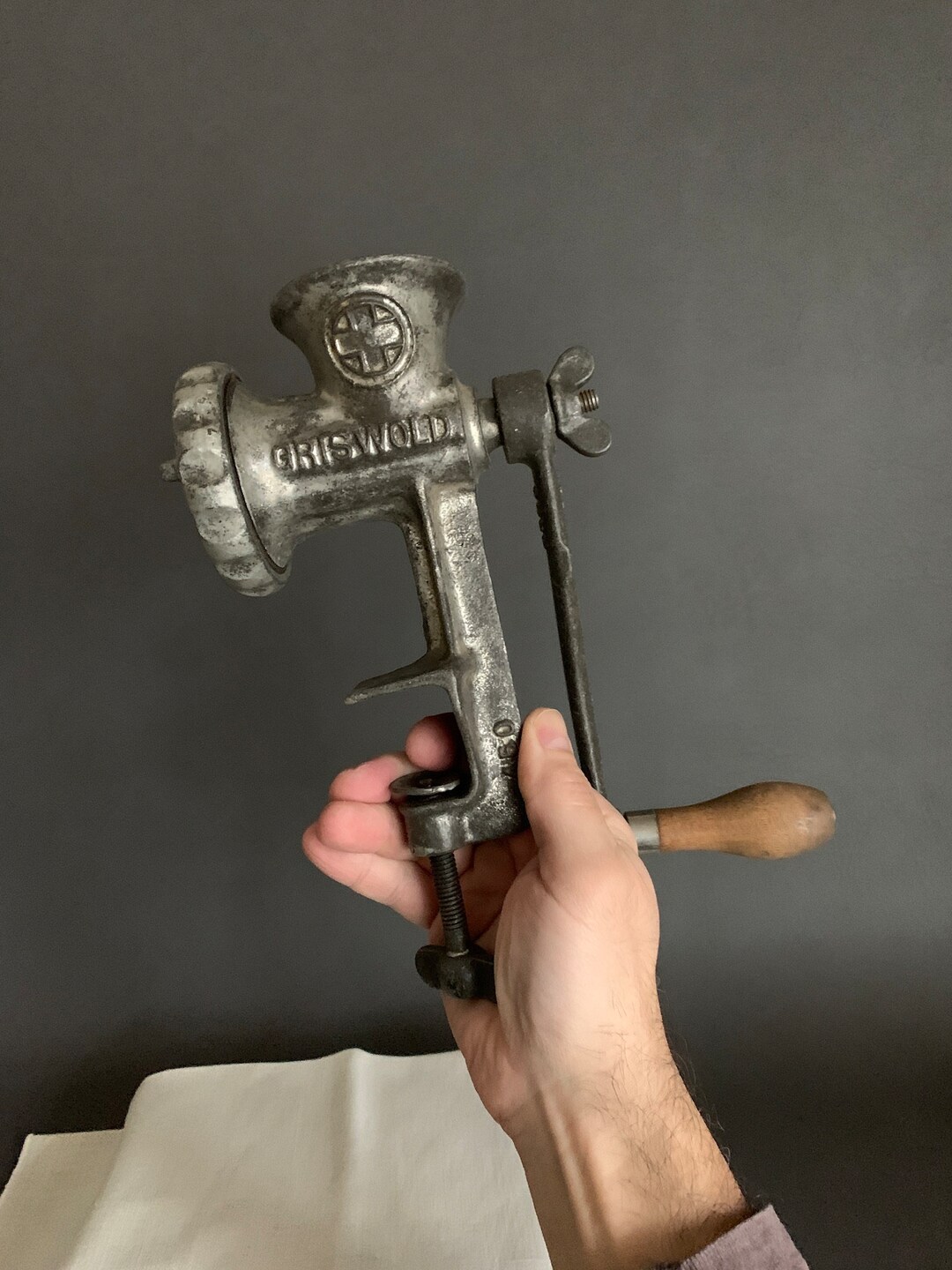 Vintage GRISWOLD Meat Grinder Farmhouse Antique Manual Hand Etsy