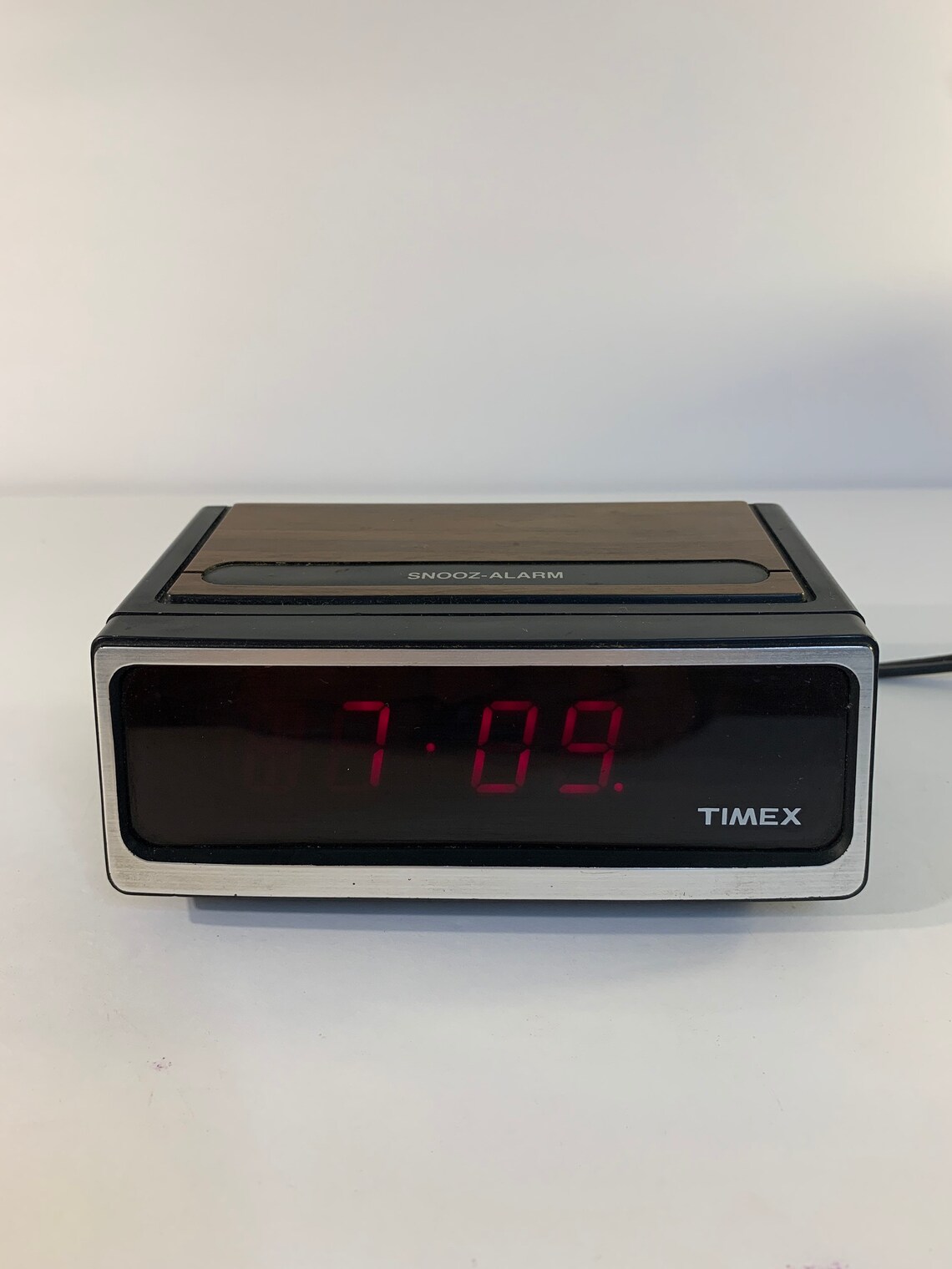 Vintage TIMEX Electric Digital Alarm Clock Red Numbers Faux Etsy UK