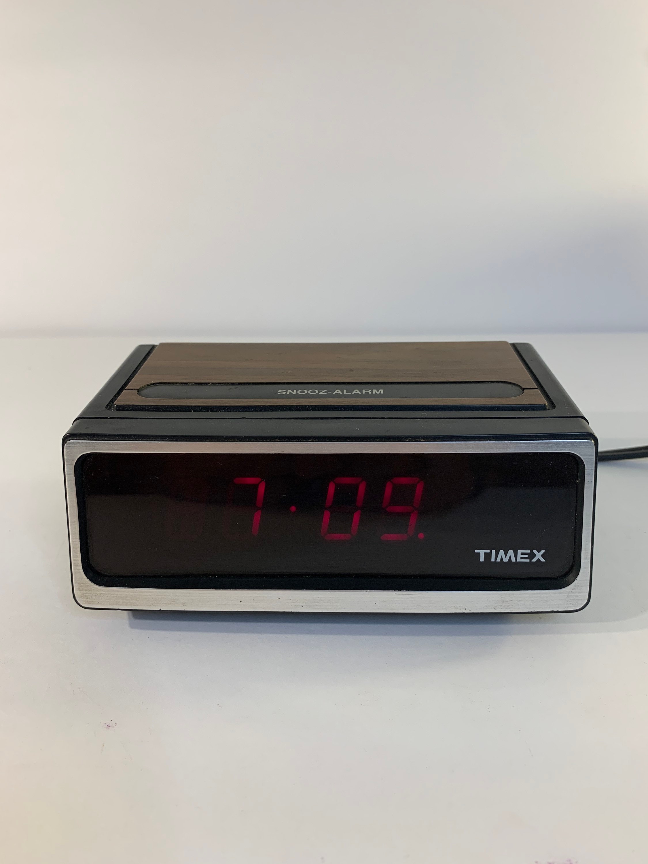 Vintage TIMEX Electric Digital Alarm Clock Red Numbers Faux Etsy UK