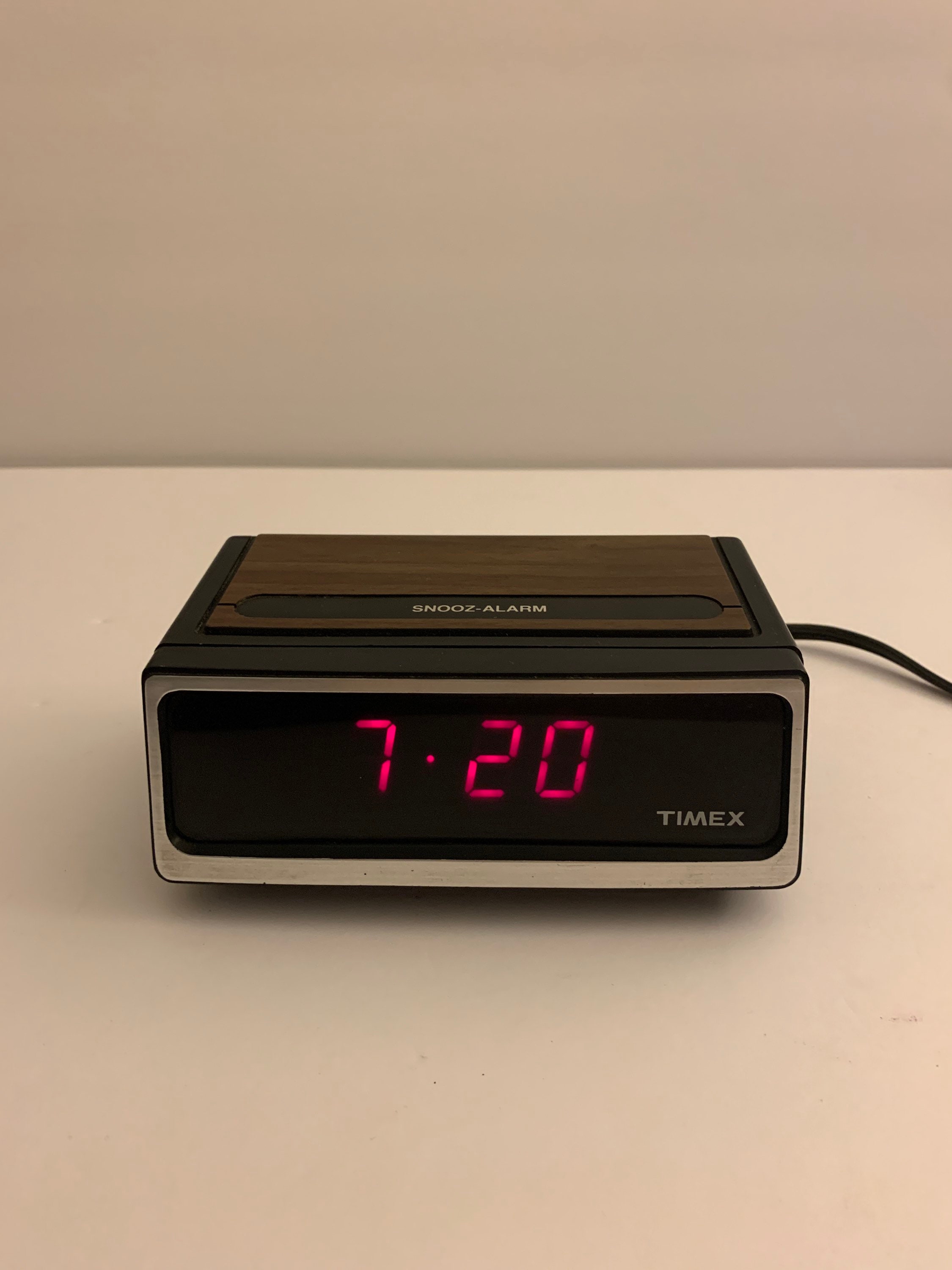 Vintage TIMEX Electric Digital Alarm Clock Red Numbers Faux Etsy UK