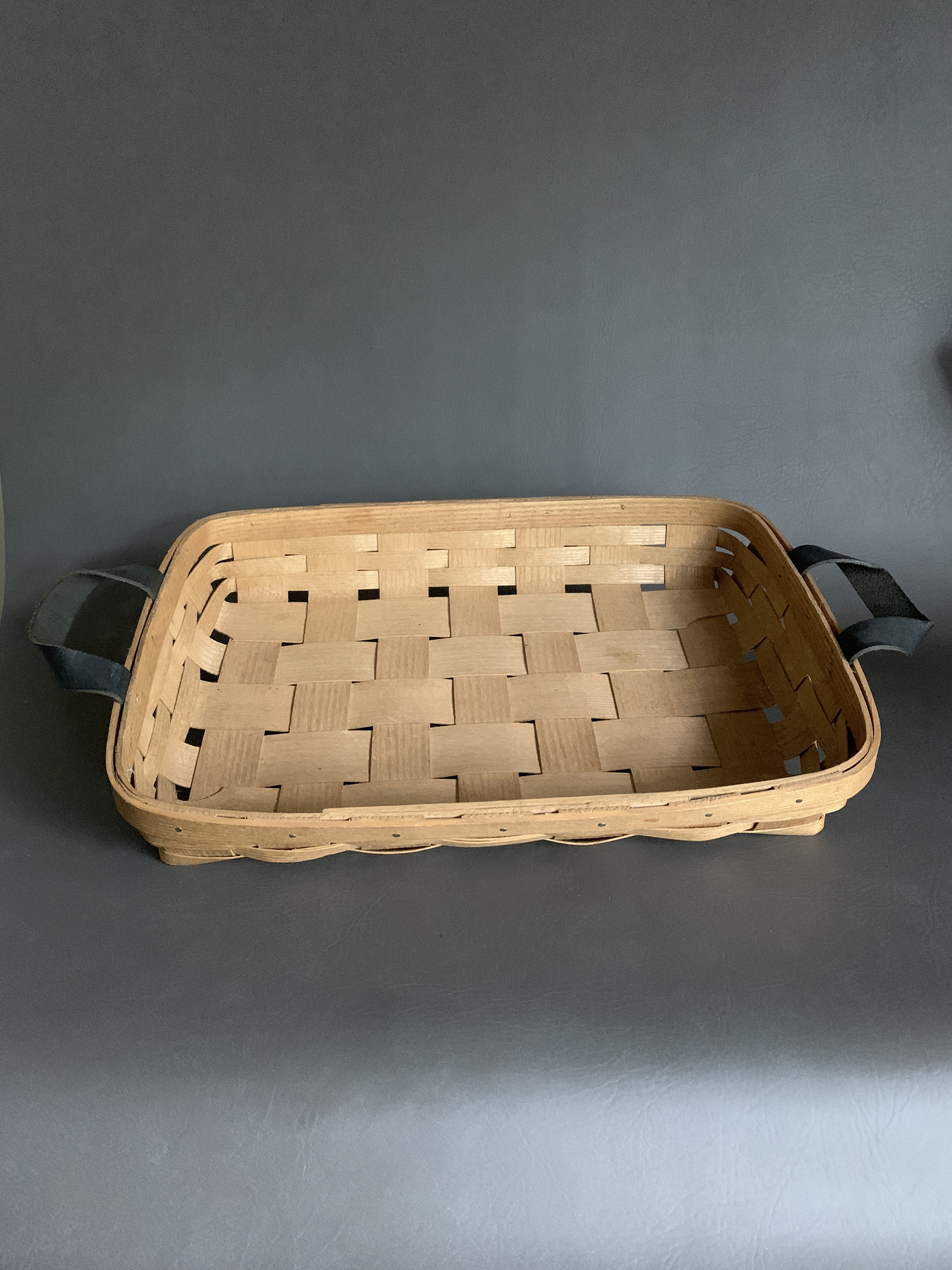 Japanese Bamboo Flat Basket Vtg Tabletop Kago Document Storage Woven B, Online Shop