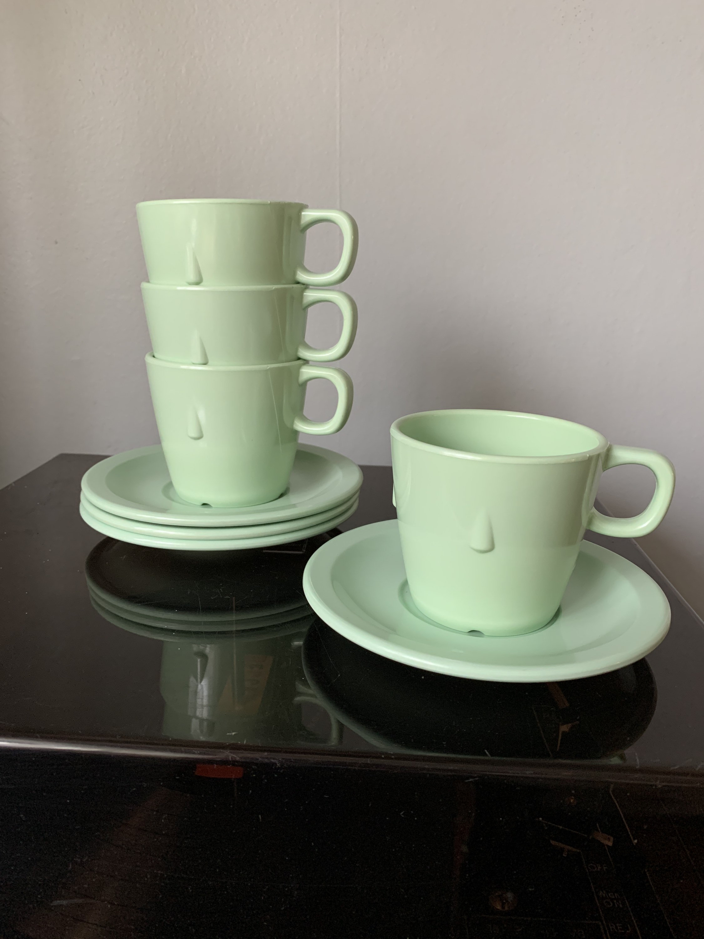 Vintage Melamine Coffee Tea Cups and Saucers. Set of 2 or more Etsy