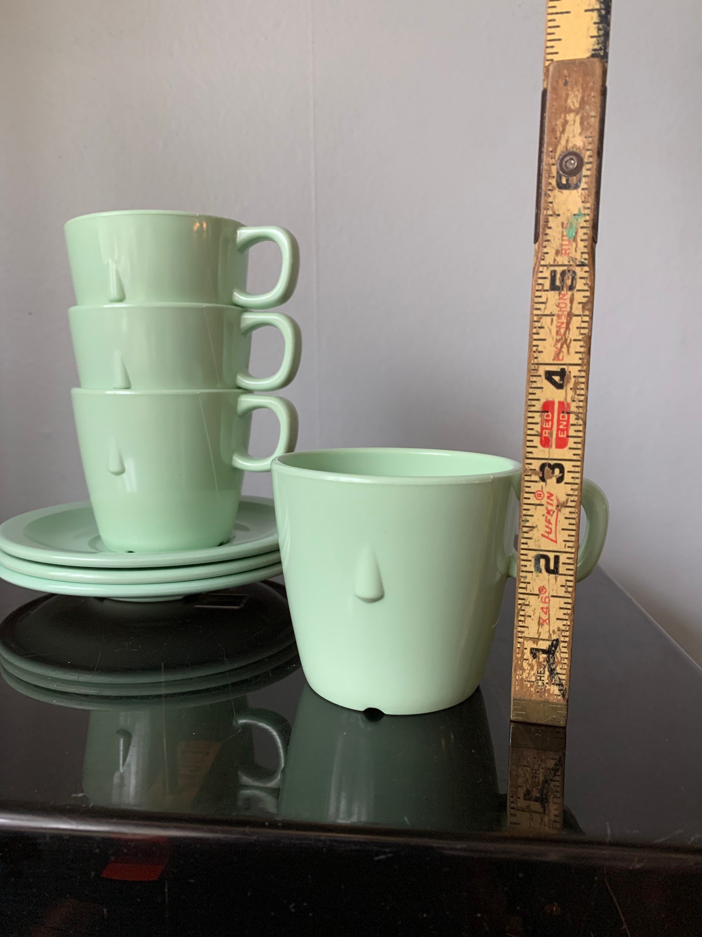 Vintage Melamine Coffee Tea Cups and Saucers. Set of 2 or more Etsy