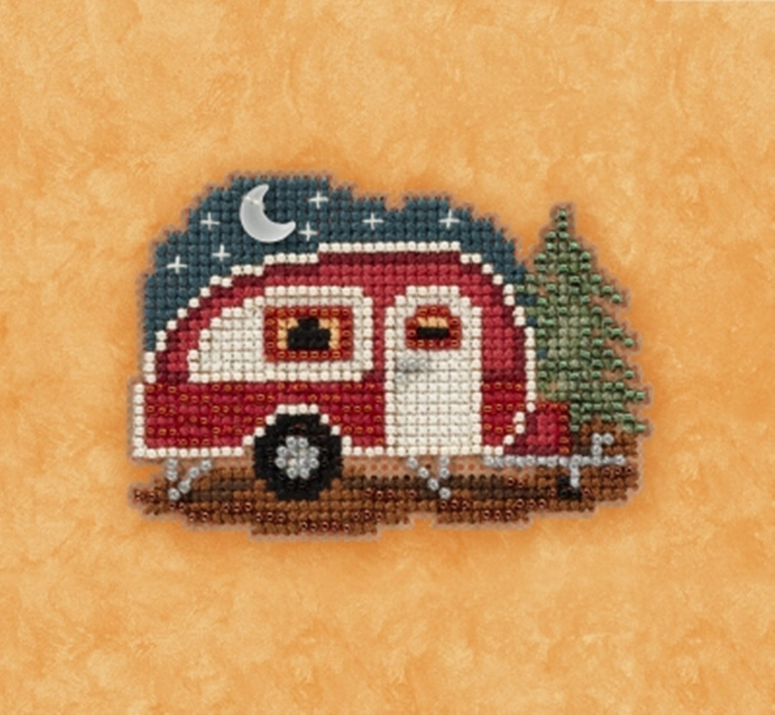 Mill Hill Happy Camper Cross Stitch and Beading Kit Etsy