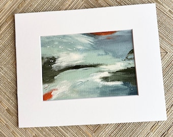 Original Abstract Painting | “Wind Whispers” | Art | Abstract Art | Abstracts on Paper | Original Paintings | Art on Paper | 5"x7"