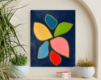 ORIGINAL ABSTRACT on PAPER | 11” x 14” | Abstract Painting | Colorful Paintings | Art Paper