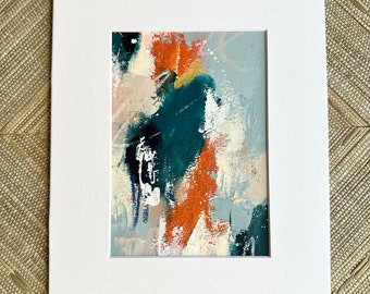 Original Abstract Painting | “My Anchor” | BLUE Art | Abstract Art | Abstracts on Paper | Original Paintings | Art on Paper | 5"x7"