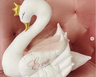 Home Decorations Kids Oeko Tex 100 Standards KyraHome Couch Novelty Pillow for Home Decor Swan Swan Stuffed Plush Animal Cushion for Kids Room Home Decorations Kids Oeko Tex 100 Standards KyraHome Couch Novelty Pillow for Home Decor Swan Swan Stuffed Plush Animal Cushion for Kids Room